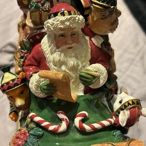 Fitz and Floyd Musical Christmas Lodge Santa in Sleigh